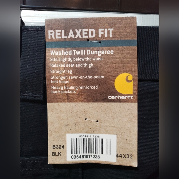 New Black Carhartt Utility Pants Size 44x32 - Picture 3 of 4
